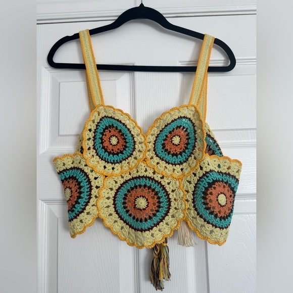 Ulla Johnson- OLIVIA TIE-BACK CROCHET CROP TOP 🌸HOST PIC🌸 - Picture 7 of 12